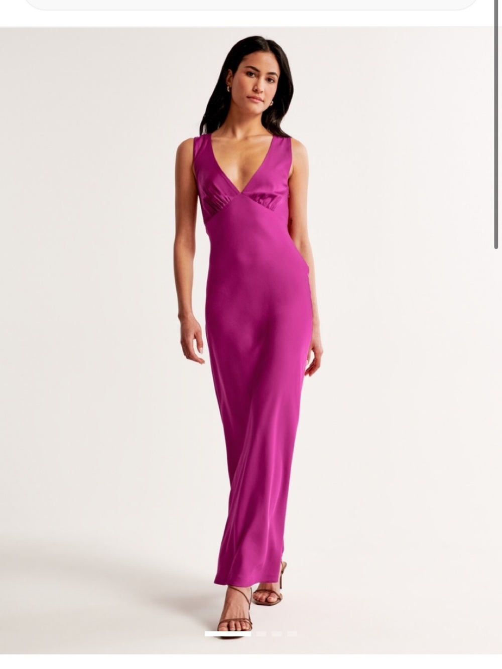 Abercrombie V-Neck Fuchsia Maxi Dress
